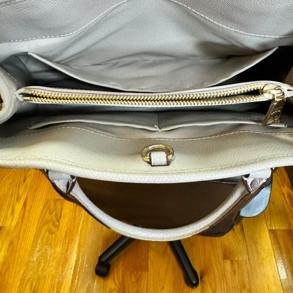 Coach Beige/Vanilla Leather Small Margot Carryall Satchel